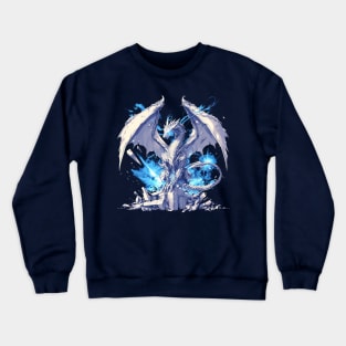 blue eyes white dragon Crewneck Sweatshirt